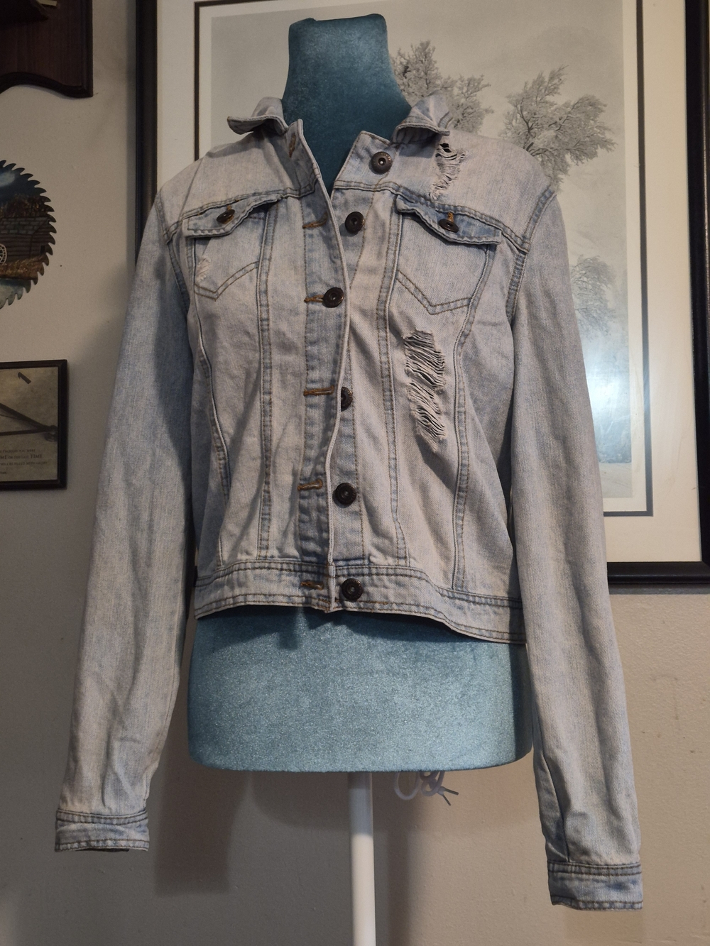 Highway Jeans Size M distressed denim jacket